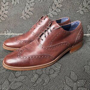 Cole Haan Mens Wingtip Oxford Dress Shoes 11.5 M Brown Leather